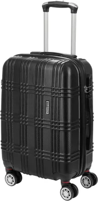 Image de BRUBAKER Bagage à main Valise rigide Bahamas - Valise extensible avec serrure à combinaison, 4 roulettes et poignées de transport - Trolley, noir