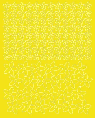 Immagine prodotto di Adesivi per caschi da bicicletta, fiori, 120 pezzi, giallo opaco