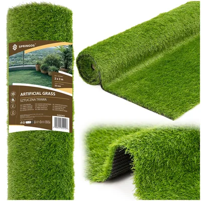 Produktbild von Springos® Kunstrasen 32 mm Grün 2x3 m – Kunstrasen Rolle für Balkon Terrasse Garten
