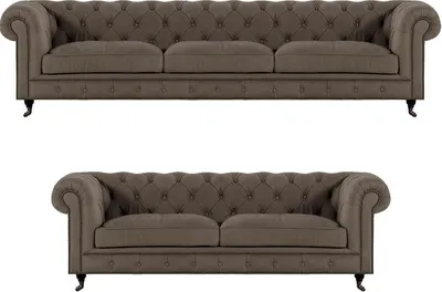 Produktbild von Moderne Chesterfield Polstergarnitur Edle Möbel Sitzcouchen 2tlg Set