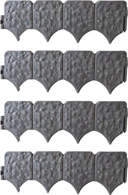 Produktbild von Beetumrandung Nessa Stone 4-teilig Grau