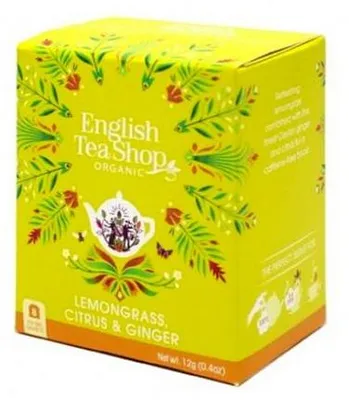 Productafbeelding van English Tea Shop Lemongrass, Citrus & Ginger (8 zakjes)