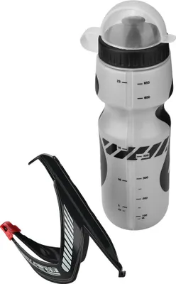 Obrázok produktu pre 650ml fľaša na vodu s držiakom na bicykel, klietka na fľašu pre cestné bicykle horské bicykle (sivá)