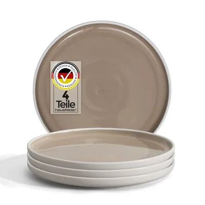 Produktbild von Steingut Geschirr 4er Set Dessertteller, ø 205 mm