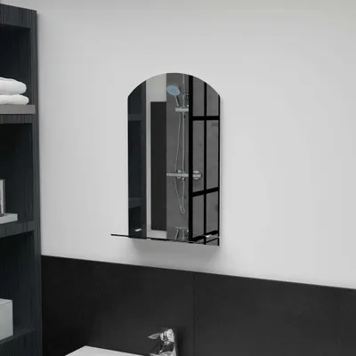 Zdjęcie produktu dla The Living Store Lustro ścienne z półką 30×50 cm szkło hartowane
