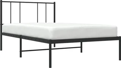 Obrázek produktu pro vidaXL Postel s čelem kovová černá 90x200 cm