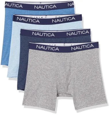 Produktbild von Nautica Herren-Boxershorts, Stretch, meliert, 4 Stück, Small