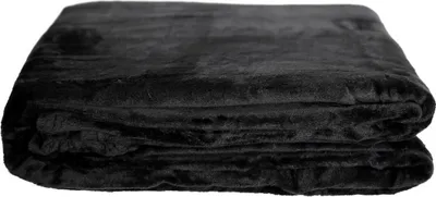 Produktbild von Kuschelige Decke 150x200 cm Fleecedecke Wohndecke aus Polyester Tagesdecke Schwarz