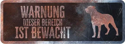 Produktbild von D&D Warnschild Rottweiler rostig