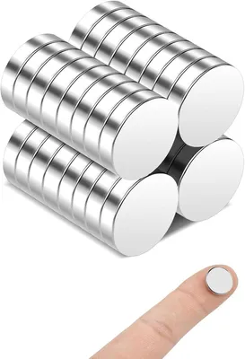 Imagen del producto de Imanes pequeños, de alta potencia, 12 x 3 mm, paquete de 30 unidades, para pizarras magnéticas