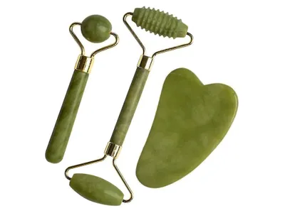 Produktbild von Verk 24360 Massagerollen-Set für das Gesicht, Jade-Roller