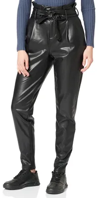 Productafbeelding van ONLY Onlpoptrash Yo PolyurethanEasy Paperbag broek, zwart, maat XXS / 32L (EU)