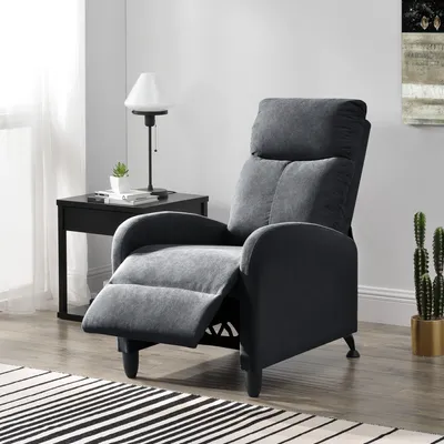 Fotel tapicerowany Bregenz fotel rozkładany fotel rozkładany 102x60x92 cm fotel TV fotel z regulowanym oparciem fotel TV wykonany z tkaniny ciemnoszary [en.casa]