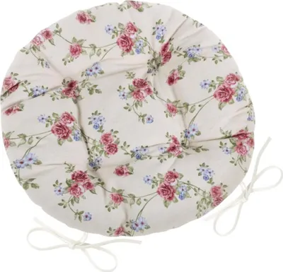 Produktbild von DITA rundes gestepptes Sitzkissen - Durchmesser 40 cm - Creme,Rosa,Grün