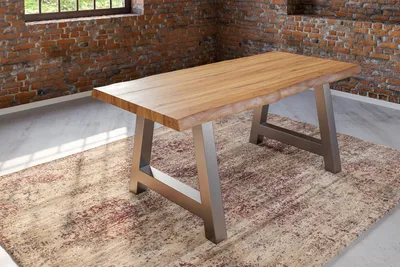 Produktbild von Esstisch Baumkante massiv Akazie natur 300 x 100 silber Alicante