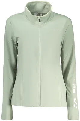 Produktbild von Grünes Damen Langarm-Sweatshirt mit Reißverschluss und Applikation