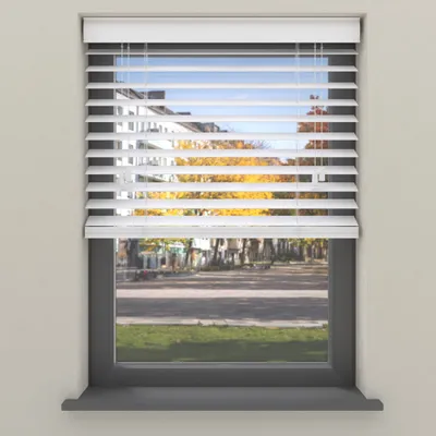 Produktbild von Cocoon Home Jalousien 50mm Lamellen Holzoptik 150x240 - Bambus - Weiß