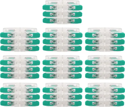 Produktbild von 10 Stück 3-in-3-out-Drahtverbinder, Schnellverdrahtungs-Leiterklemmen, elektrische Kabelverbinder 0,5–6 mm², 41 A, 450 V