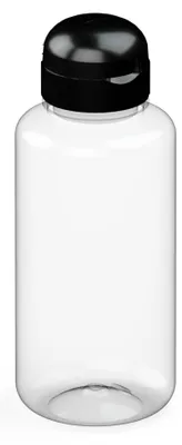 Produktbild von Trinkflasche 0,7 Liter Tritan auslaufsicher transparent/schwarz geschmacksneutral