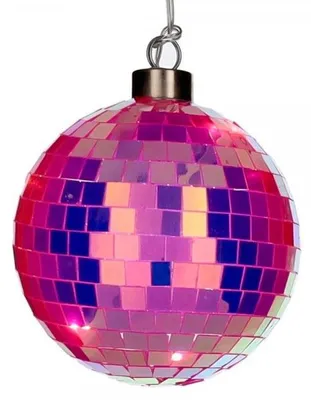 Obrázek produktu pro Disco, LED koule, 10 cm, neonově růžová