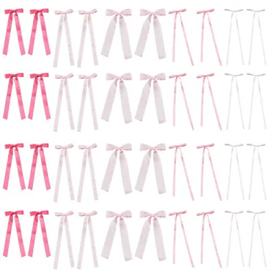 40 roze Fliegen + Sticker für Party-Deko, Hochzeit, Junggesellenabschied