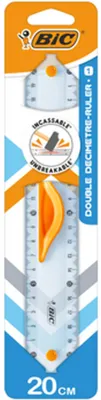 Produktbild von Linijka dwudziestocentymetrowa BIC Double Ruler do szkoły i biura