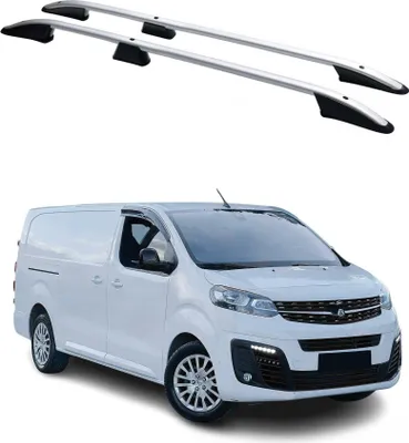 Image de Barres de toit longitudinales pour Opel Vivaro 2019-2024 L3 Aluminium Gris
