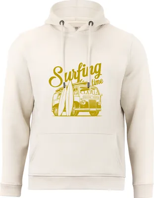 Produktbild von Cotton Prime® Kapuzensweatshirt Surf Time  - Urlaub & Meer XL sand