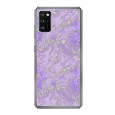 Produktbild von MuchoWow® Handyhülle Schutzhülle Hülle für Samsung Galaxy A41 Marmor - Lila - Muster Silikon Softcase Handy Hülle - Mobiltelefon