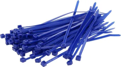 Immagine prodotto di 100 fascette per cavi Kalitec, colore blu, 100 mm x 2,5 mm. Fascette per cavi resistenti ai raggi UV. Set di fascette per cavi blu. Fascette per cavi lunghe 100 mm. Resistenza alla trazione: 8 kg