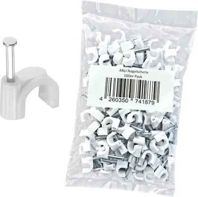 Produktbild von ARLI Nagelschelle 7 mm weiss - 100er Beutel