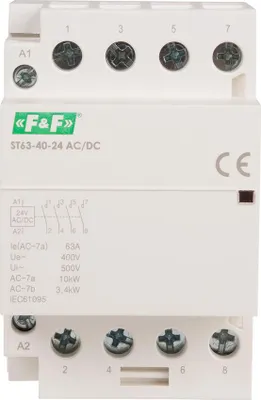 Obrázok produktu pre Modulárny stýkač ST63-40 24 V AC/DC Elektromagnetický F&F 4×NO Modul 3