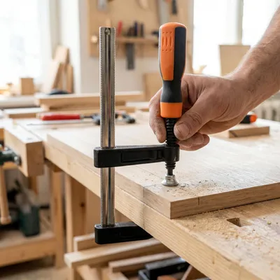 Imagen del producto de Abrazaderas de 160 mm - Abrazaderas paralelas de acero templado - Abrazaderas para carpintería y trabajos de bricolaje - Abrazaderas robustas para el taller con mango ergonómico - Herramienta de sujeción según la norma DIN 5117 - 1700 N [10285]