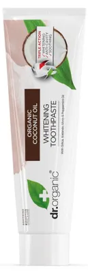 Zdjęcie produktu dla Pasta do zębów wybielająca Dr Organic z olejem kokosowym (100 ml)
