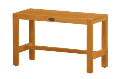 Produktbild von Bad Sitzbank Holz Belina Teak Duschbank Premium Badsitz Massivholz Saunabank Holzbank mit Anti-Rutsch-Füßen 75 x 31 cm