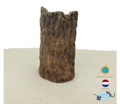 Productafbeelding van CeramicNature Terras hoog bruin S 10x5x19 cm en M 13x5x25 cm voor aquarium en terrarium M