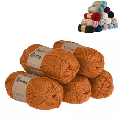 Produktbild von 5 x 100g Strickgarn Kartopu Melange Wool Strick-Wolle Häkelgarn Wolle Farbwahl