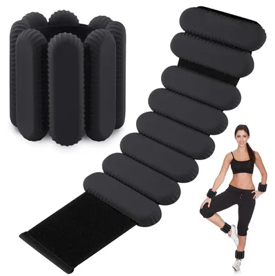 Productafbeelding van Polsgewichten 1 kg - Verstelbare Gewichtsarmband - Silicone/Gietijzer - Geschikt voor Yoga/Pilates - Voor Thuisoefeningen - 14-23 cm verstelbaar - Gewichtshandband