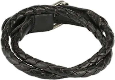 Produktbild von Armband geflochten schwarz aus Kunstleder Uni
