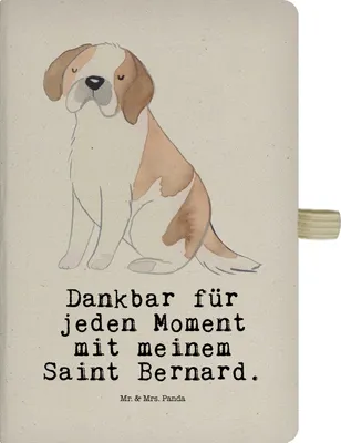 Produktbild von Mr. & Mrs. Panda notizbuch Saint Bernard Moment - Transparent - Geschenk, Journal, Dog, Chien Du Saint-Bernard, St. Bernhardshund, Tagebuch, Skizzenheft, Adressbuch