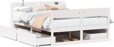 Obrázek produktu pro vidaXL Postel z masivu bez matrace bílá 140x190 cm borovice