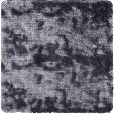 Produktbild von vidaXL Teppich Shaggy Hochflor NAVARRA Dunkelgrau 120x120 cm Polyester