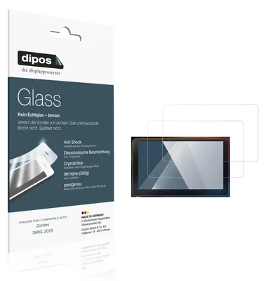 Produktbild von 2x Schutzfolie für Zontes 368G 2025 - Anti-Shock 9H Folie dipos Glass Kunststoffglas