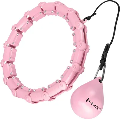 Obrázok produktu pre Zaťažená obruč Hula Hoop, svetloružová, fitness cvičenie