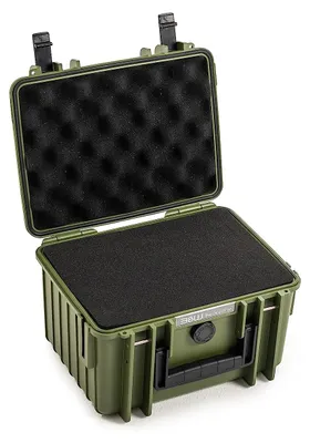 Image de B&W International Mallette d'extérieur B&W type 2000 - Verte Avec insert en mousse
