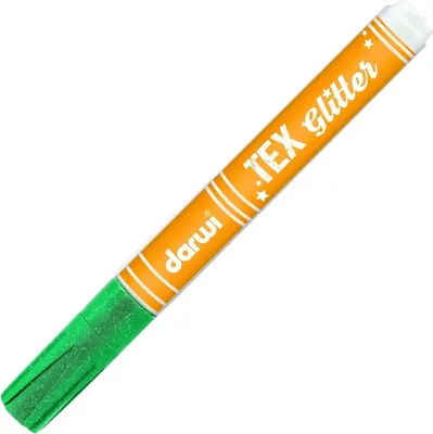 Zdjęcie produktu dla Darwi Tex Fabric Glitter Marker Pisak do tkanin Dark Green 6 ml 1 szt.
