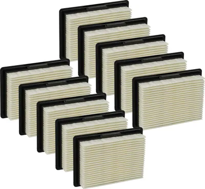 Produktbild von vhbw 10x Flachfaltenfilter G4 kompatibel mit Bosch EasyVac 12 3 603 CD0 000, 8 V LI 3 601 JE3 000, GAS 10, GAS 12 V 3 601 JE3 001, 12 Staubsauger