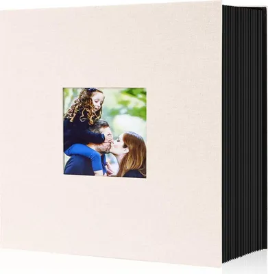Produktbild von Fotoalbum Einsteckalbum 10x15cm 600 Fotos Leinen Beige 120 Seiten