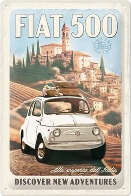 Produktbild von Nostalgic-Art - Blechschild 20 x 30cm - Fiat 500