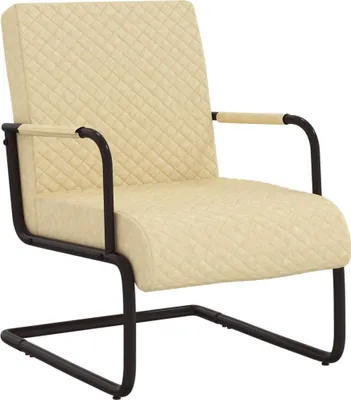 Image de Chaise cantilever Crème Similicuir